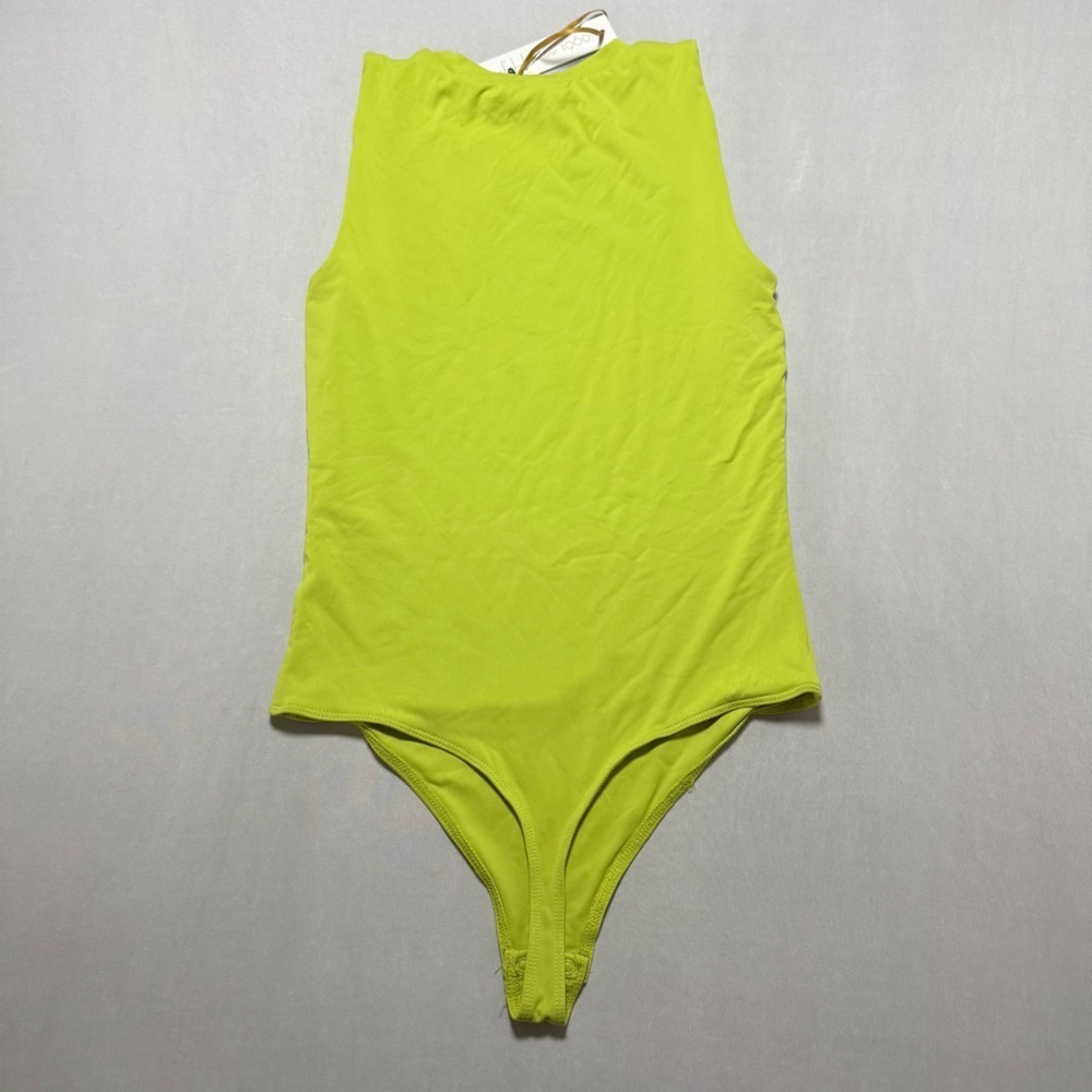 House of Harlow 1960 Chartreuse Green Sleeveless Bodysuit Size S - Picture 3 of 5